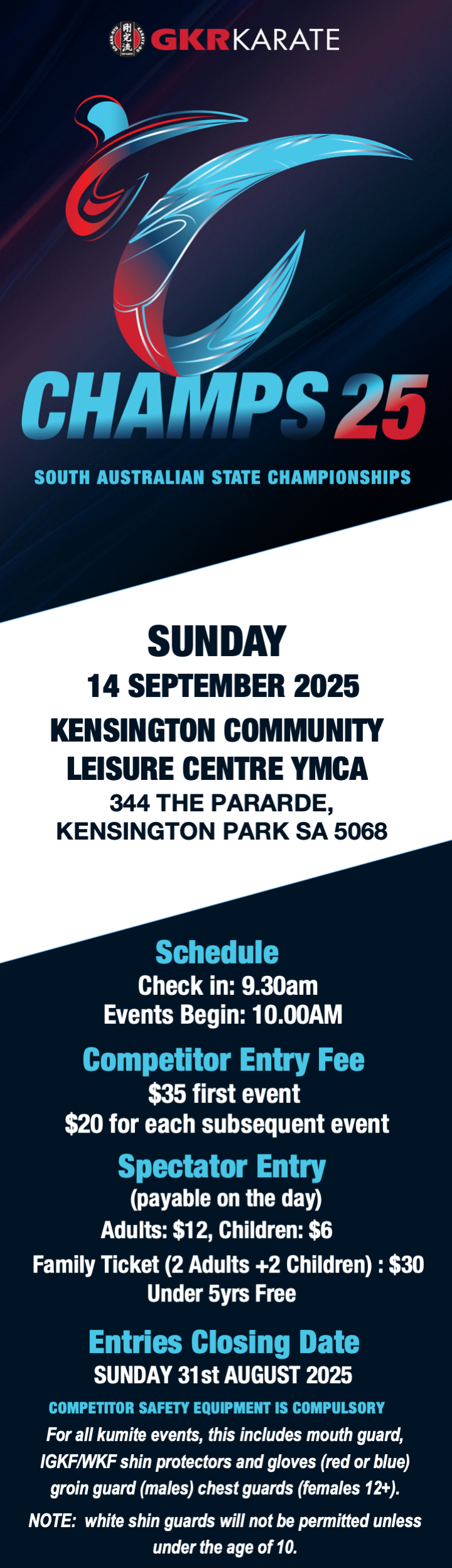 State Champs 2025 - South Australian Entries