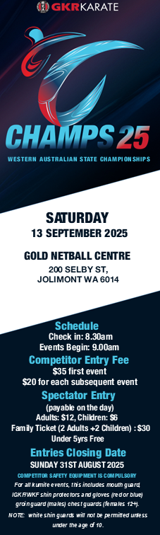 State Champs 2025 - Western Australian Entries